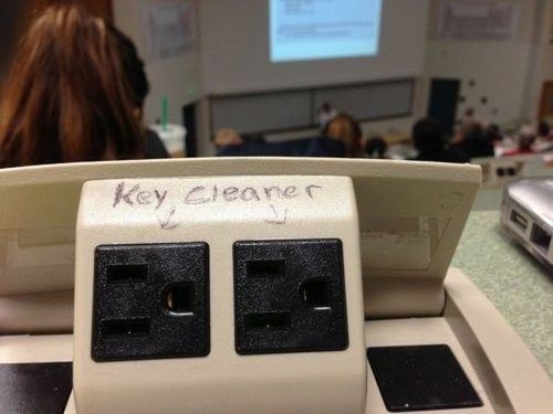 key cleaner, troll, electrical socket