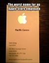 apple employee, sam sung, business card