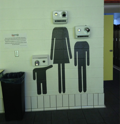 hand dryer, hacked irl, mother and children, head, wtf