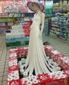 toilet paper dress, grocery store, display, win, lol