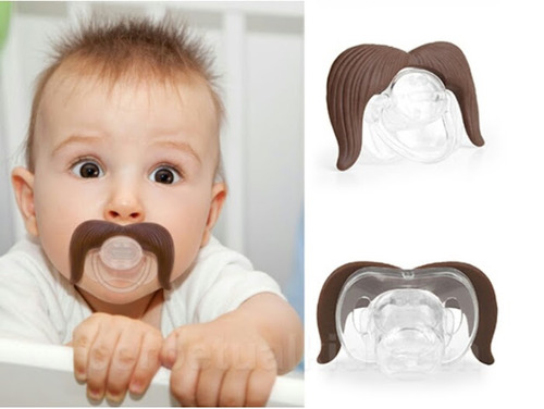 baby pacifier, moustache, product