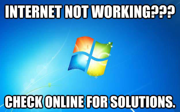 scumbag windows, check online for solutions, meme