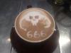 666, dark coffee, latte