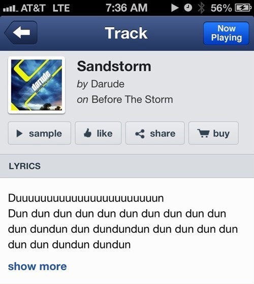 darude, sandstorm, lyrics, dun dun dun, lol