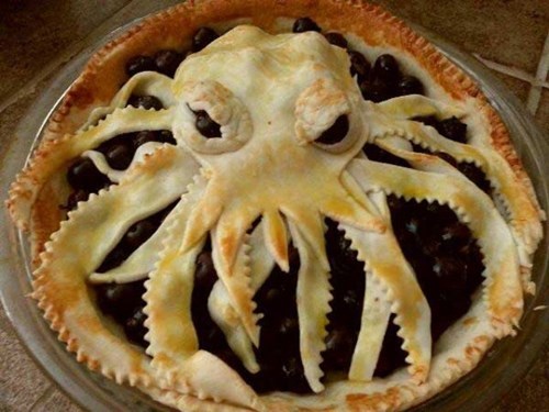 octopus, pie art