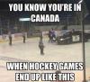 canada, hockey, fight, police car
