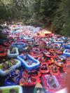 tube, raft, river, festival, float, crowd, wow