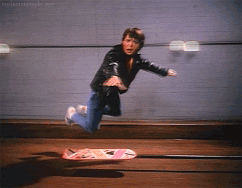gif, back to the future, special effects, hover board, michael j fox