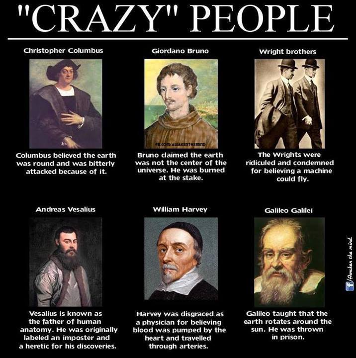 crazy people, famous, inventors, visionaries