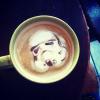 coffee art, star wars, storm trooper