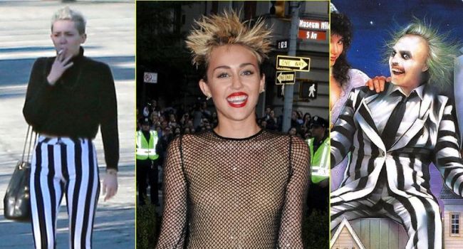 miley cyrus, beatle juice, totallylookslike