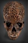 skull carving, maya, art, human head