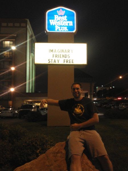 best western, imaginary friends stay free, sign, wtf