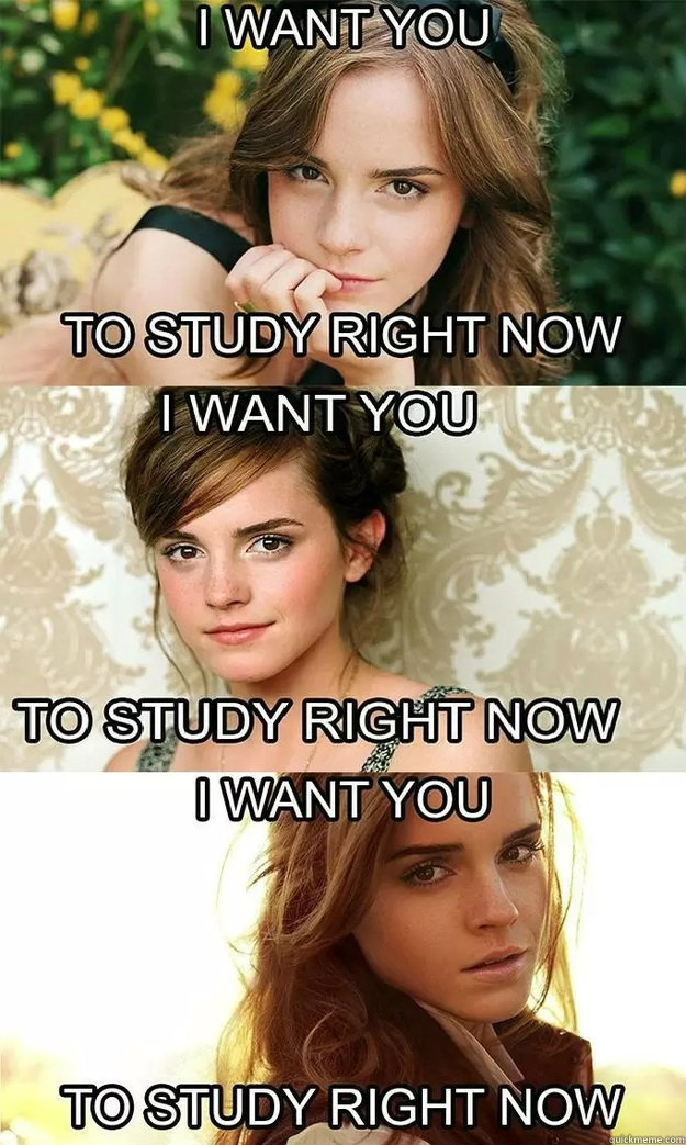 emma watson, i want you to study right now