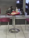 pigeons, fast food, meeting