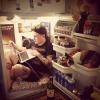 chilling inside the refrigerator, wtf, cat, lol