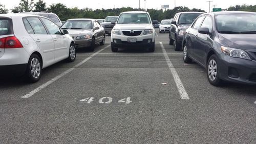 404 car not found, parking space