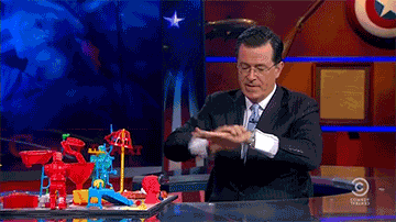 stephen colbert, heads or tails, flip a coin, smash board game