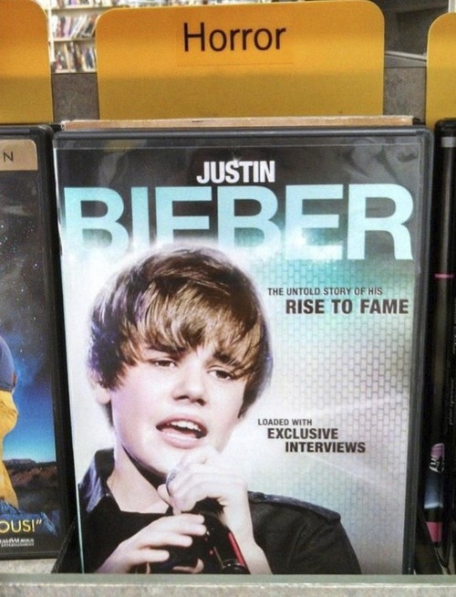 justin bieber, horror section, rise to fame