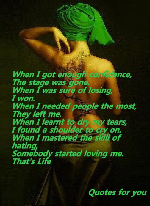 confidence, life, advice, quote