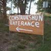 sign, construction, entrance, english, fail