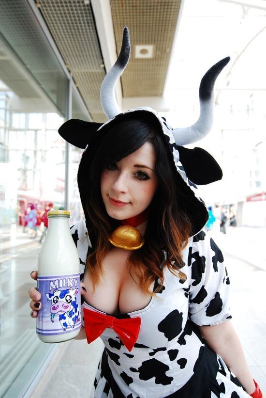 milky, cow costume, product, wtf