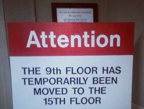 attention, sign, floor moved, wtf