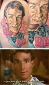 bill nye the science guy science rules tattoo, if you don't think that's the tightest shit then get out of my face