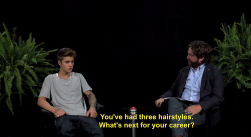 justin bieber, three hair styles, interview