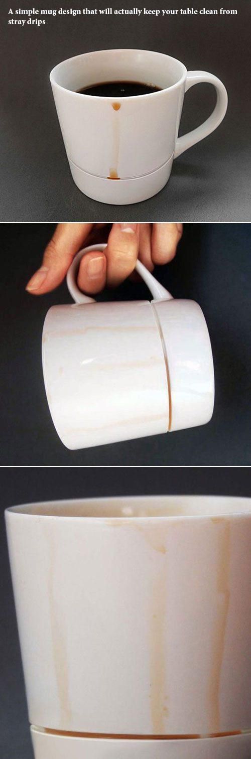drip free coffee mug, product, clever