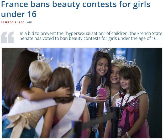 france, ban on beauty pageants for girls under 16, legislation