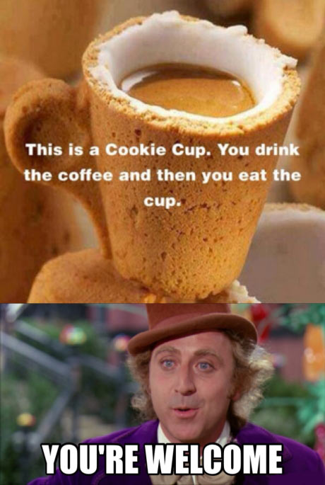cookie cup, awesome, willy wonka