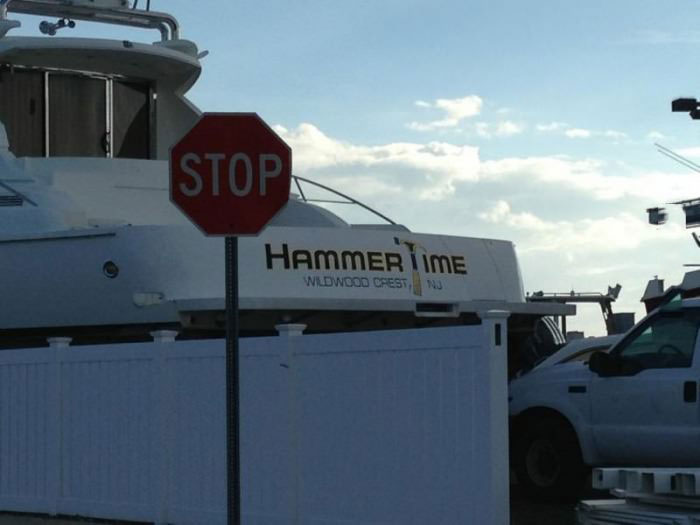 boat, hammer time, stop sign, synchronicity