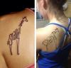 giraffe, stand tall, tattoo, fail
