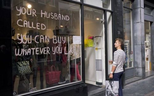 your husband called you can buy whatever you want