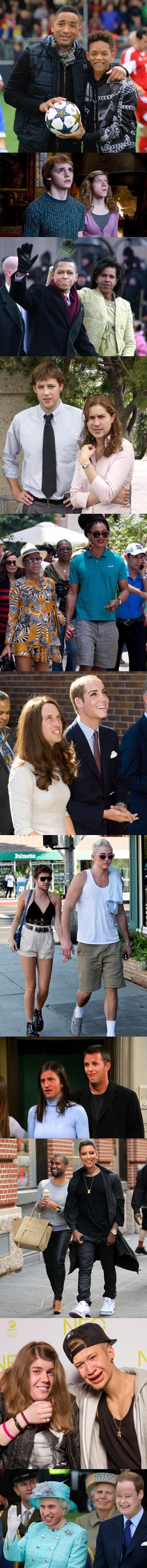 11 celebrity face swaps, lol, photoshop