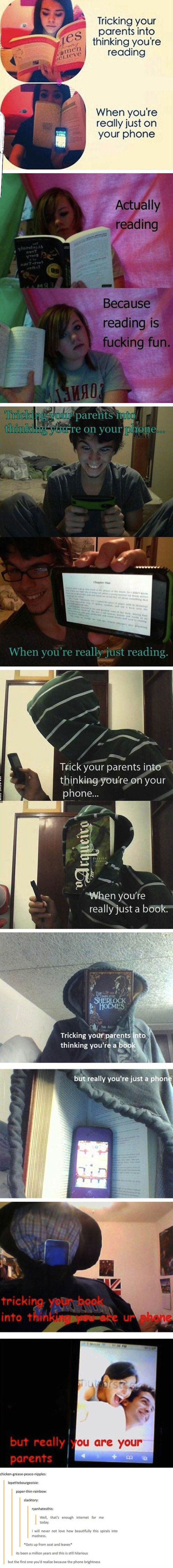internet, book, parents, phone