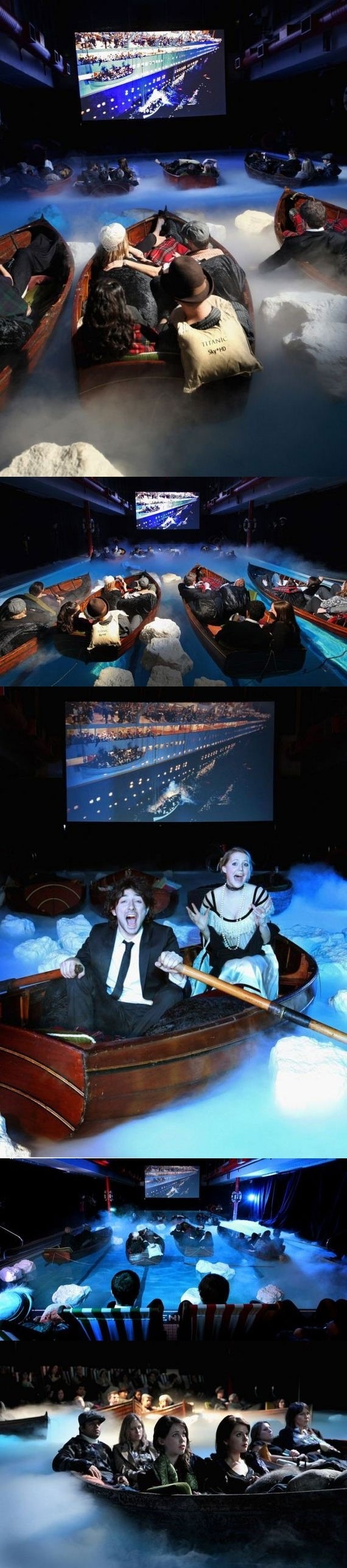 best way to watch titanic, movie theater, pool, boat, win