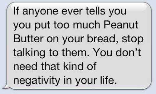 peanut butter, too much