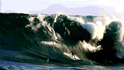 giant wave, gif, surfing