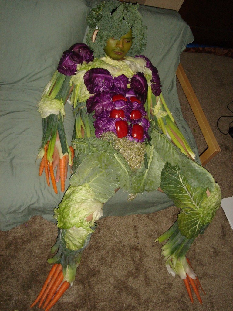 costume, halloween, vegetable man, lol, wtf