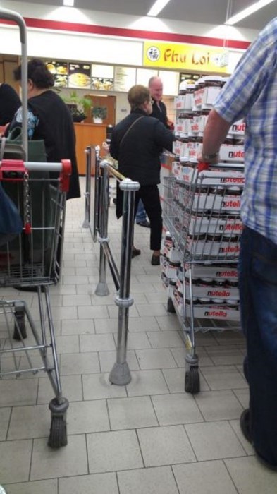 nutella, wtf, cart full