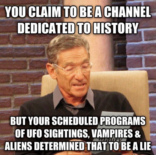 history channel, ufo, vampires, aliens, tv
