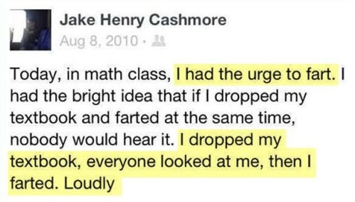 facebook, epic fail, math class fart, lol