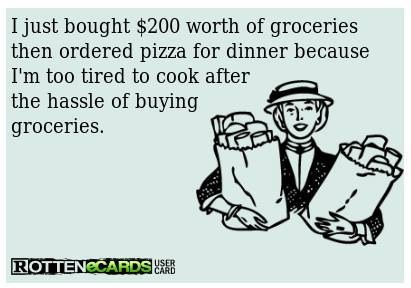 ecard, pizza, groceries, lazy