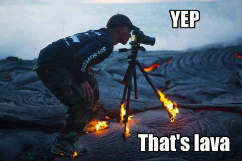 yep, that's lava, camera man, volcano