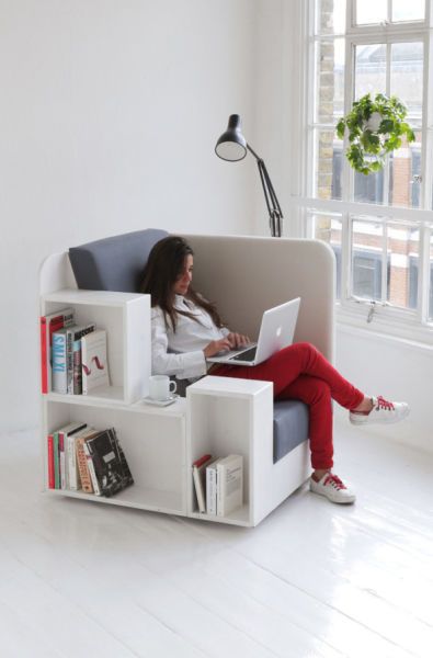 chair, book shelf, design, cool