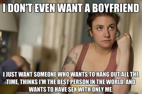 meme, don't even want a boyfriend, woman logic