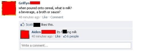 milk, facebook