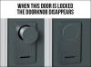 hidden door knob when locked, win